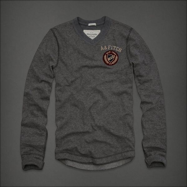 Abercrombie Fitch Hombres cuello en V Largo Remera AF5985